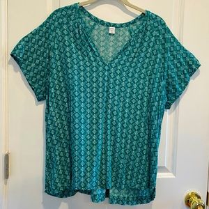Short Sleeve V-Neck Blouse